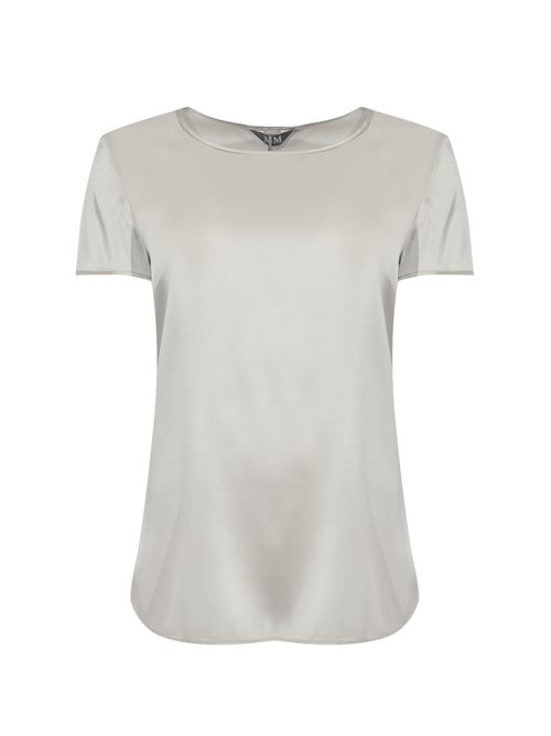 Blusa Cortona in raso di seta Grigio Perla MM Max Mara | 2526116017600004